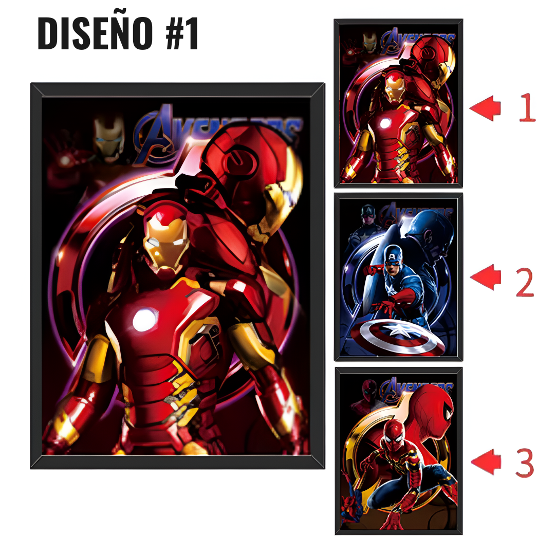 Poster Lenticular 3D Superhéroes