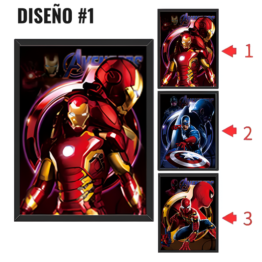 Poster Lenticular 3D Superhéroes
